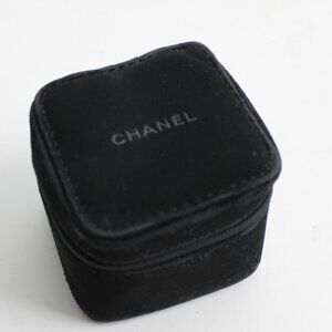 Chanel Black Mini Zipper Jewelry Ring Box - Empty